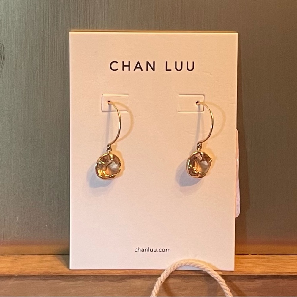 CHAN LUU - SINGLE STONE DROP EARRINGS - Picture 2 of 4